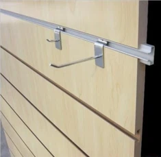 Opaco/lucido Melamina Mdf Scanalato/scanalatura A Doghe Pannello Display A Parete Inserimento di Strisce di Alluminio Per Il Negozio Del Basamento Scaffale Cremagliera Gancio gancio